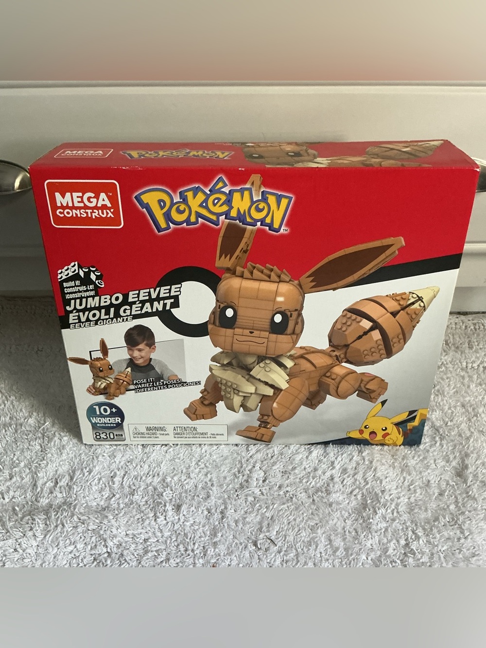 Never Opened MEGA CONSTRUX JUMBO EEVEE Construction Set